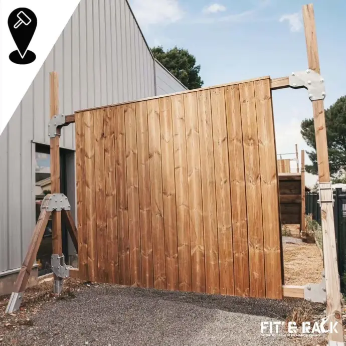 Parcours athlète - CrossFit Frankton Aménagement parcours militaire en bois pour extérieur