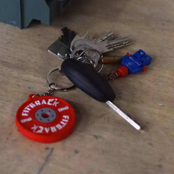 Porte clé Bumper - Idées cadeaux Photo porte clé poids olympiques haltérophilie