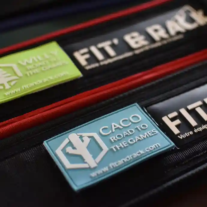 Patchs et ceinture de force et haltérophilie Patch Athlètes Willy Georges Wys Training et Carole Castellani CrossFit Genas