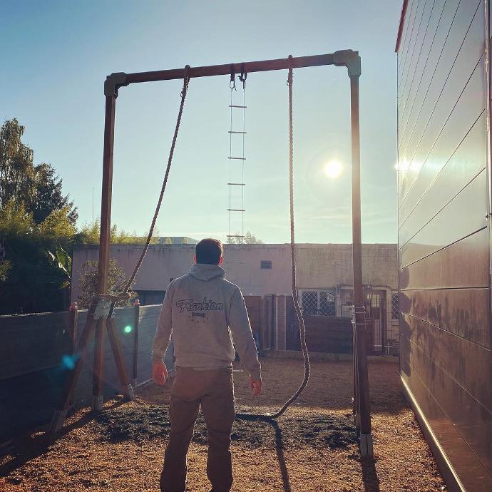 Rack en bois extérieur & parcours - CrossFit Frankton