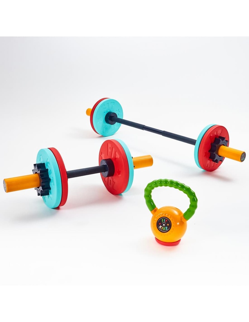 Haltere barre et kettlebell jeux enfants