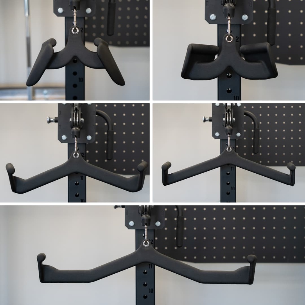 Jeu de poignées de tirage ergonomiques - Poulie à charge guidée