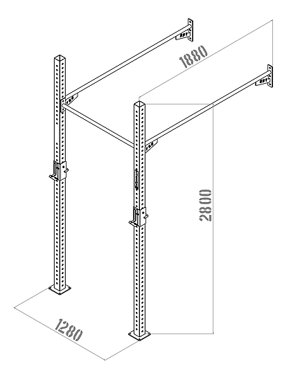 Esus V - Rack collectif Wallmount pour salle de fitnesse et box de cross-training