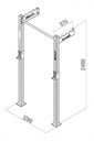 Rack Smertios - Dimensions faible profondeur pour Home Gym et salle de sport - Stockage de barres olympiques