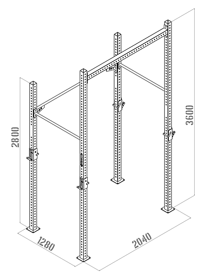 Taranis V - Poste à squat et barre de traction