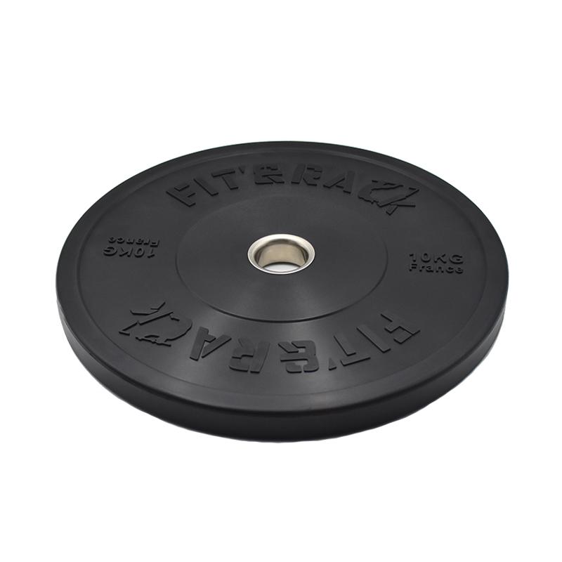 [POH-100] Poids Olympiques - Noir Mat - Home (10KG - Noir Ecriture Moulé)