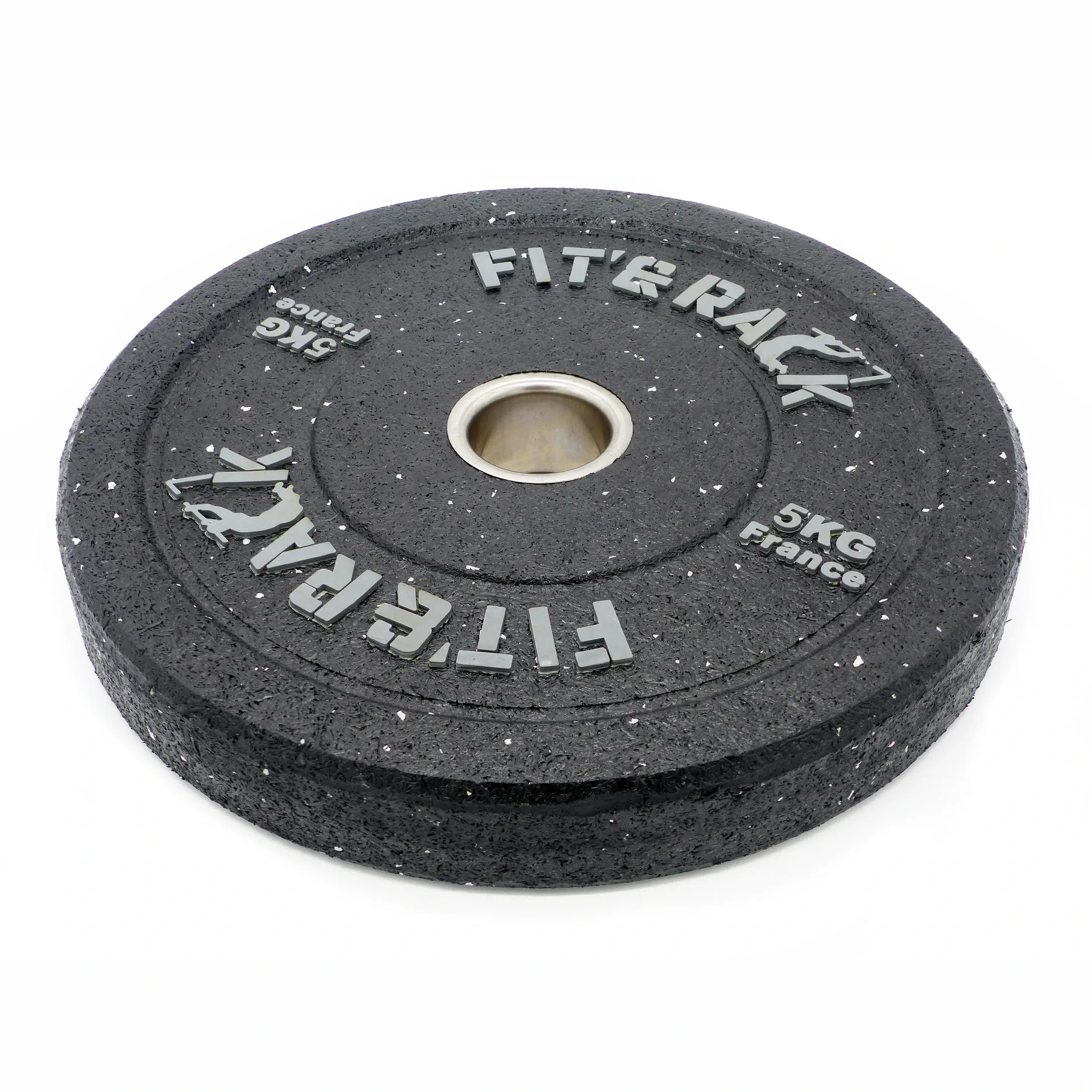 [POW-050] Poids Olympique - WOD (5KG - Noir Mouchete Blanc)