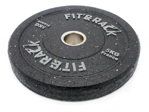 [POW-050] Poids Olympique - WOD (5KG - Noir Mouchete Blanc)