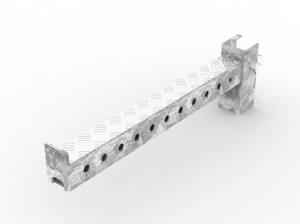 [BDS-060-G] Barre de Sécurité (Entrainement - 6cm x 6cm, Galvanisation Brut)