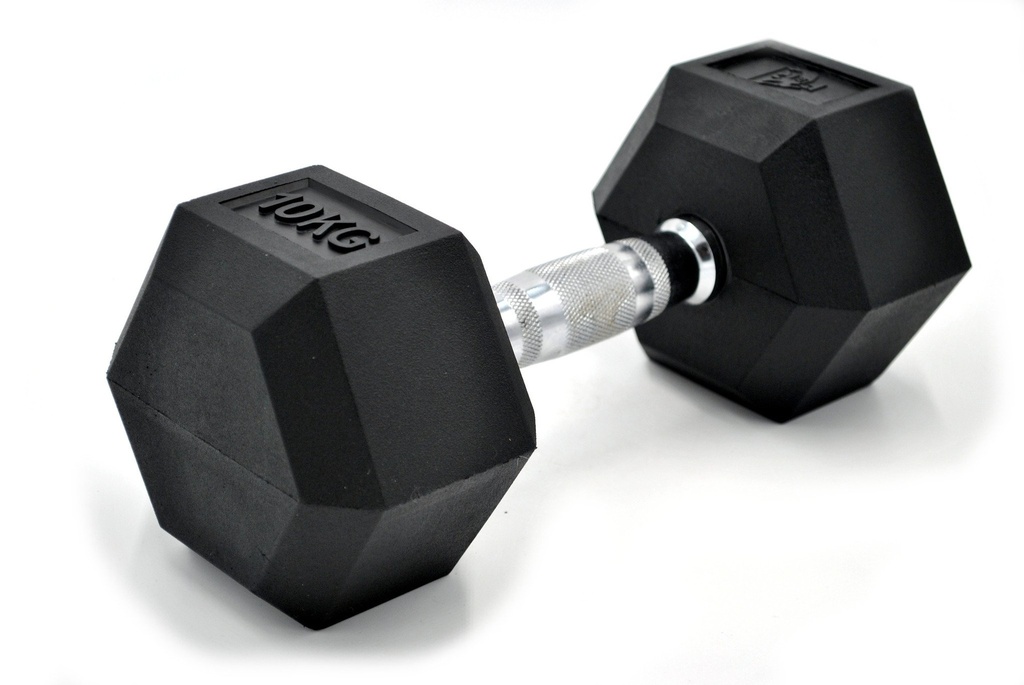 Haltère Hexagonale Poignée Chromée Dumbbell - 1 à 50 kg