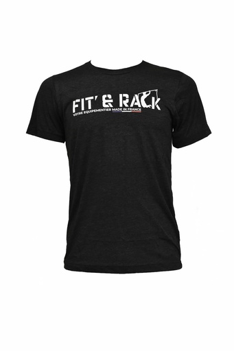 [TSH-038] T-Shirt FIT' & RACK (S, Noir)