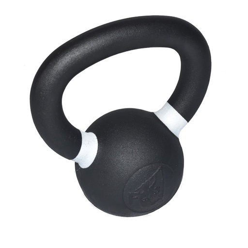 [KBE-040] Kettlebell Entraînement Fonte Noir à liseré - 4 à 40 kg (4KG - Liseré Blanc)