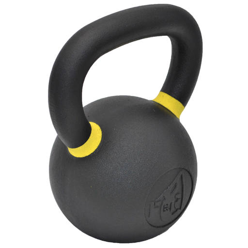 [KBE-160] Kettlebell Entraînement Fonte Noir à liseré - 4 à 40 kg (16KG - Liseré Jaune)
