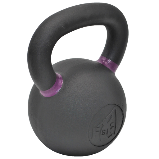 [KBE-200] Kettlebell Entraînement Fonte Noir à liseré - 4 à 40 kg (20KG - Liseré Violet)
