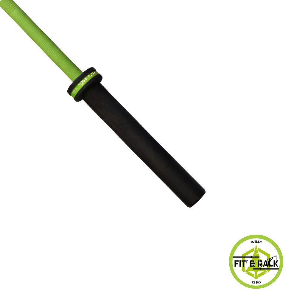 [BAS-115-O] Barre Olympique 15KG Cerakote - Signature - Déstockage (Vert)